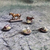 By Fire and Sword 15mm - TER-22 Farm Yard Wargames Scenery Animals - Photo 2